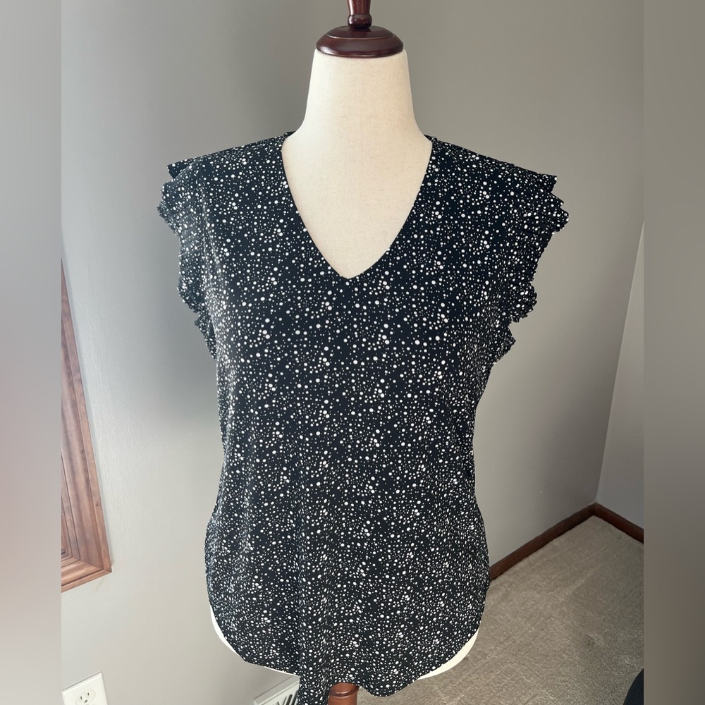 Adrianna Papell double flutter sleeve top